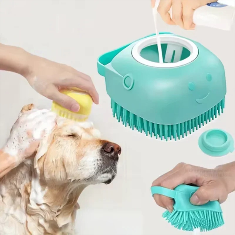 Pet Supplies App - Escova de Massagem de Silicone Multifuncional