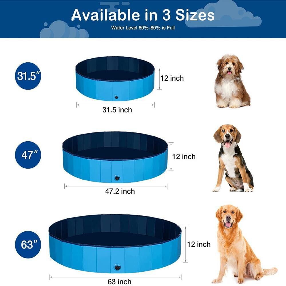 Calming Dog Bed - Piscina Dobrável Grande para Cães em