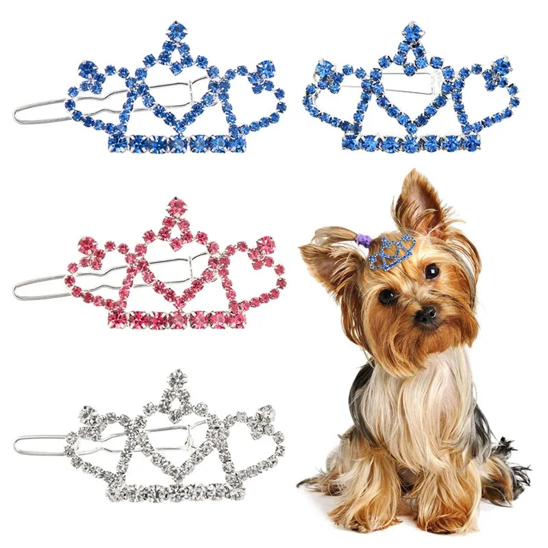Pet Supplies York - Delicado Cristal Cão Hairpin, Coroa De