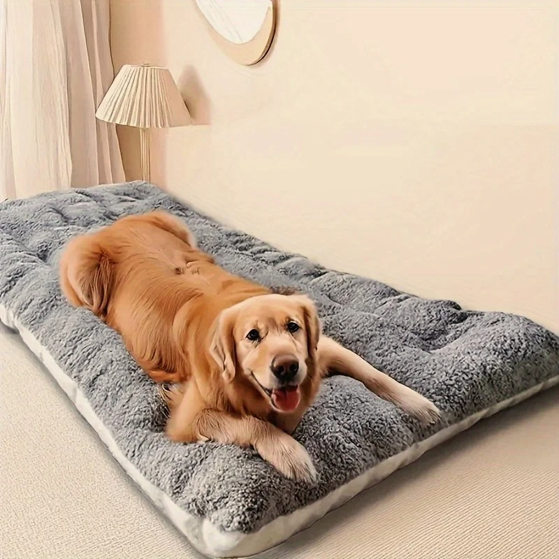Calming Dog Bed - Cama de pelúcia grande para cães,