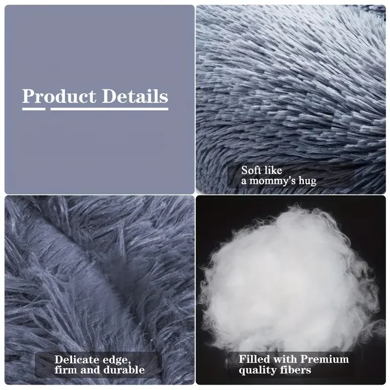Cama Redonda de Pelúcia para C - Calming Dog Bed avaliação e preço